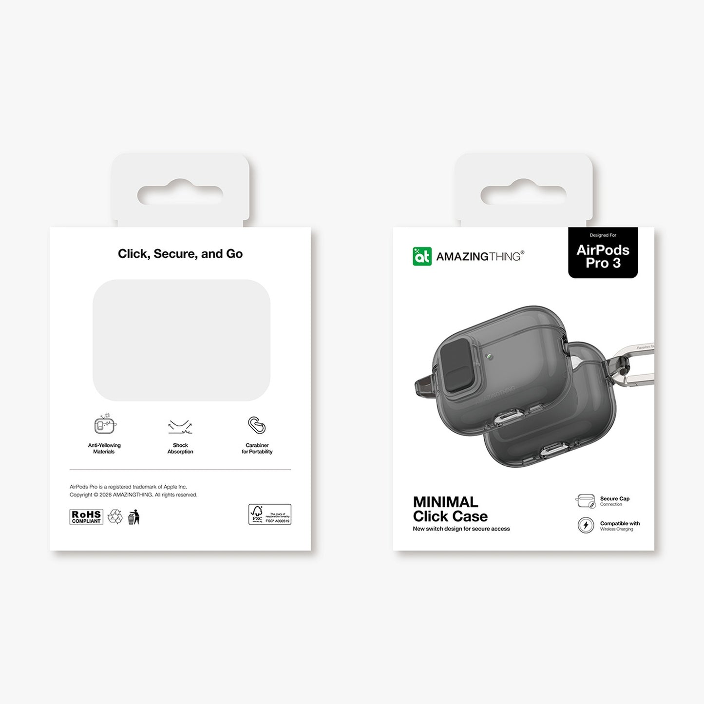 Headphones – AirPods Pro 3 Minimal Case - black - Carlat