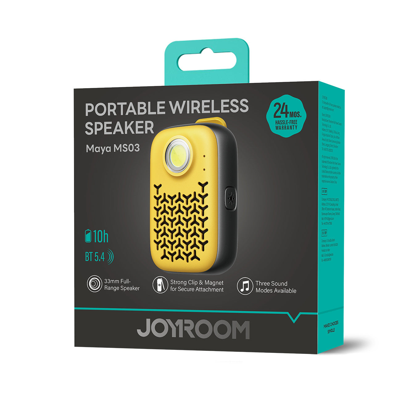 Headphones – Portable speaker with a flashlight, a magnet and - Carlat