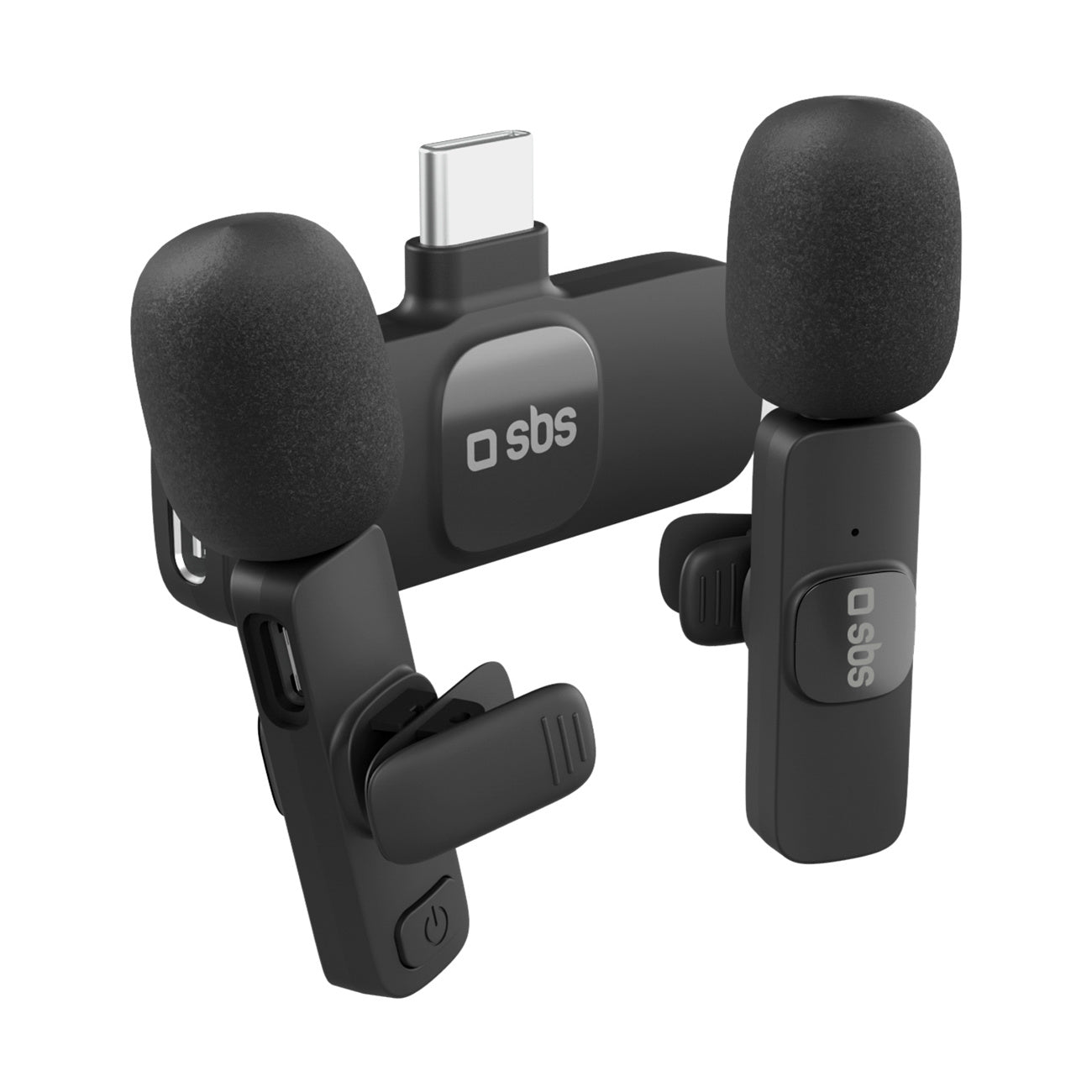 Headphones – Wireless lavalier microphones with USB-C receiver, black - Carlat