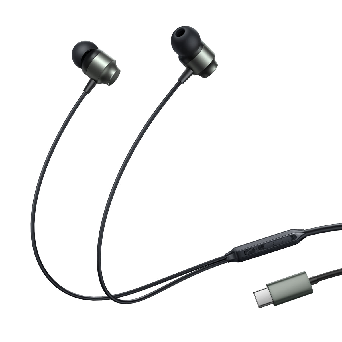 Headset USB-C JR-EC06 in-ear headphones, gray - Carlat