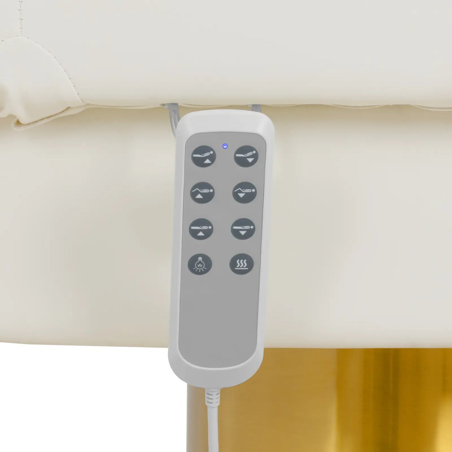 Heated SPA beauty chair with 3 motors 200 kg SAVONA - white and gold - Carlat