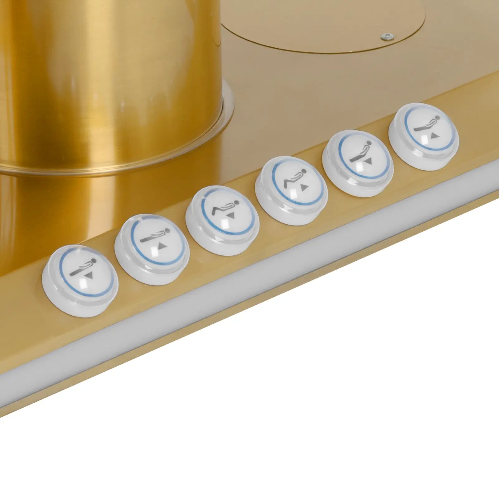 Heated SPA beauty chair with 3 motors 200 kg SAVONA - white and gold - Carlat