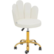Heated SPA beauty chair with 3 motors 200 kg SAVONA - white and gold - Carlat