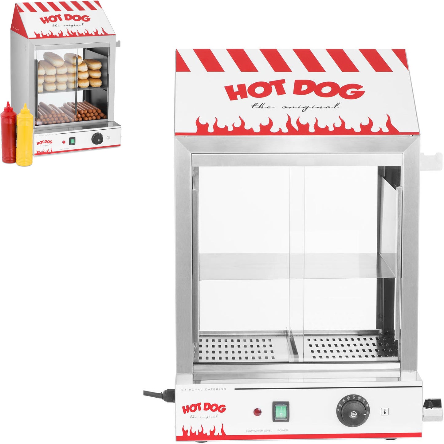 Heater for the heating site up to 200 hot dogs sausage 50 buns 2000W Royal Catering RCHW 2000 - Carlat