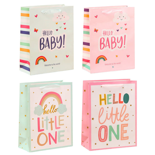 Hello Baby Little One Gift Bag for Children, 36 x 12 x 10 cm - Carlat