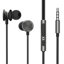 HiFi Wired Series JR-EW03 dark gray in-ear headphones with strong - Carlat
