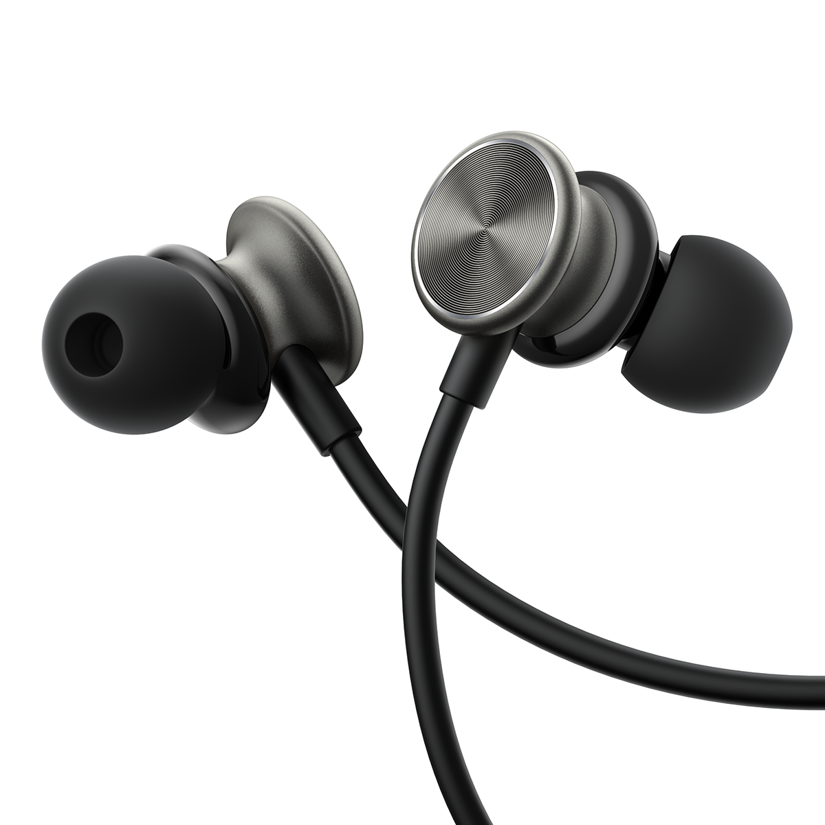 HiFi Wired Series JR-EW03 dark gray in-ear headphones with strong - Carlat