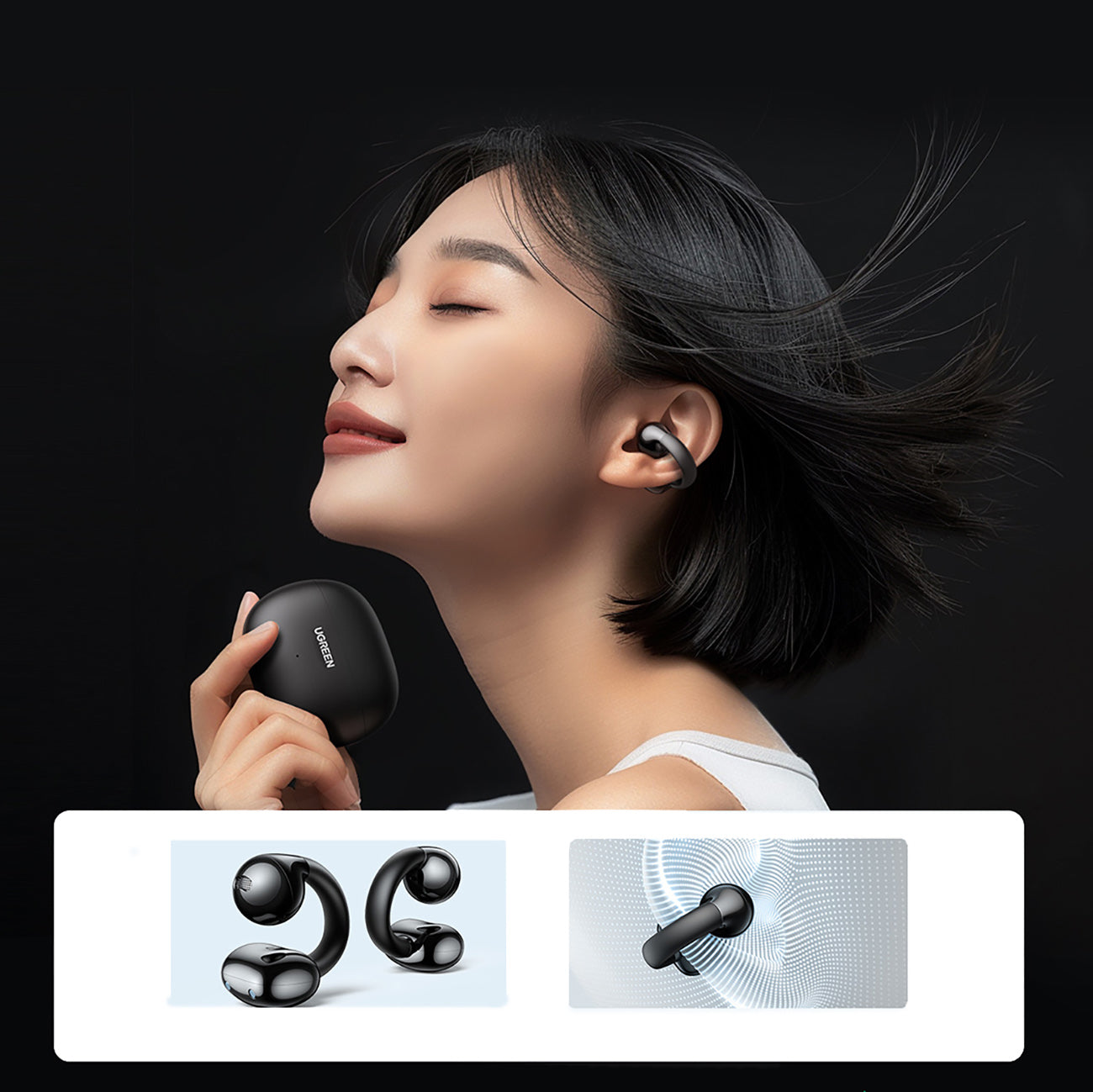 HiTune S3 AI ENC TWS wireless headphones - black - Carlat