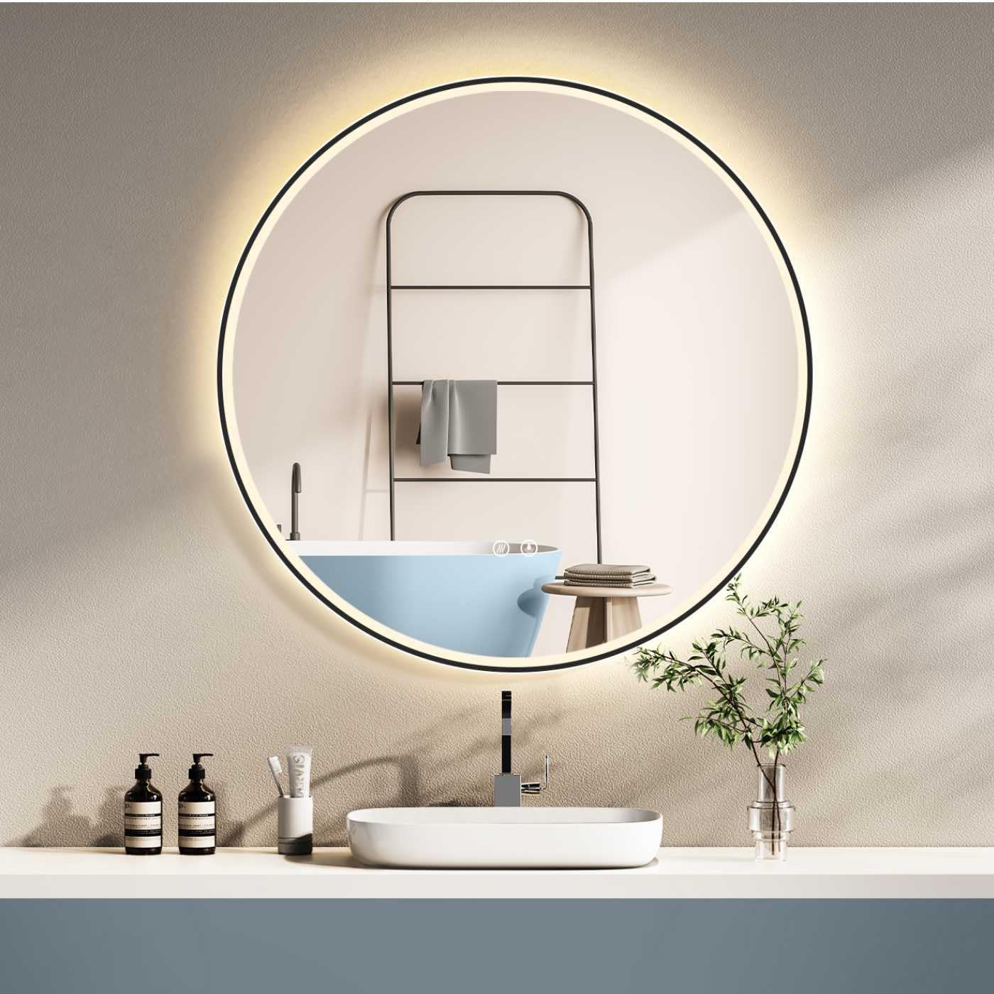 Hoko® 019 Series Round Bathroom Mirror - Carlat