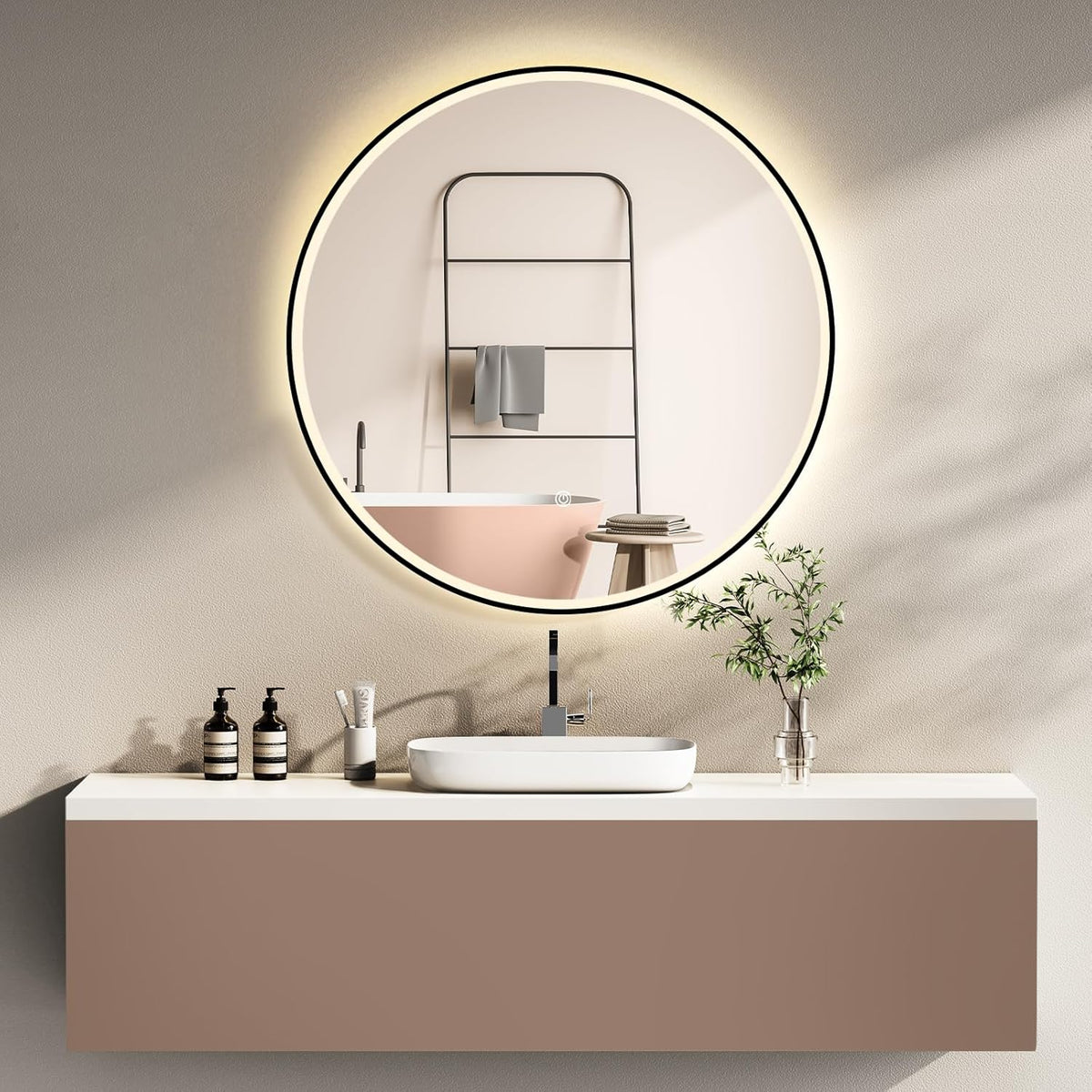 Hoko® 019 Series Round Bathroom Mirror - Carlat