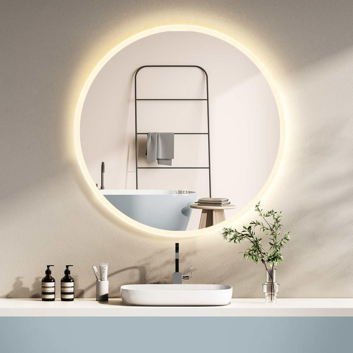 Hoko® 019 Series Round Bathroom Mirror - Carlat