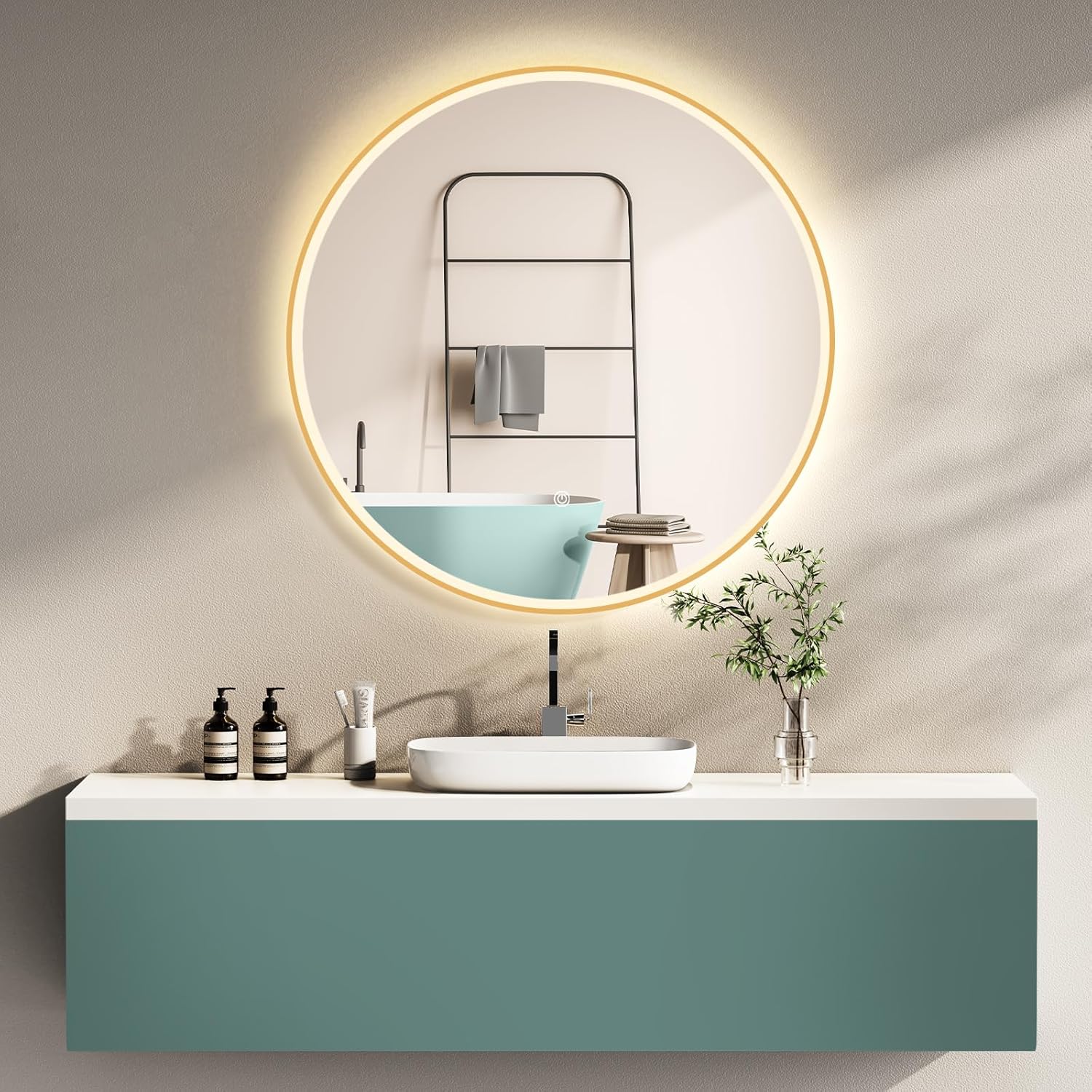 Hoko® 019 Series Round Bathroom Mirror - Carlat