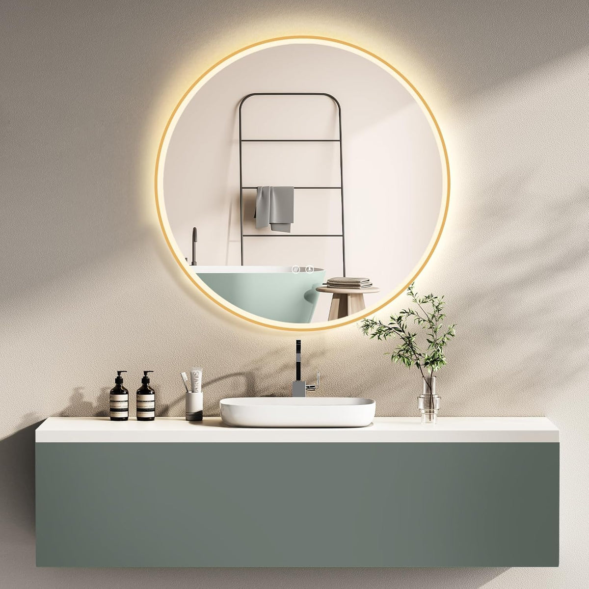 Hoko® 019 Series Round Bathroom Mirror - Carlat