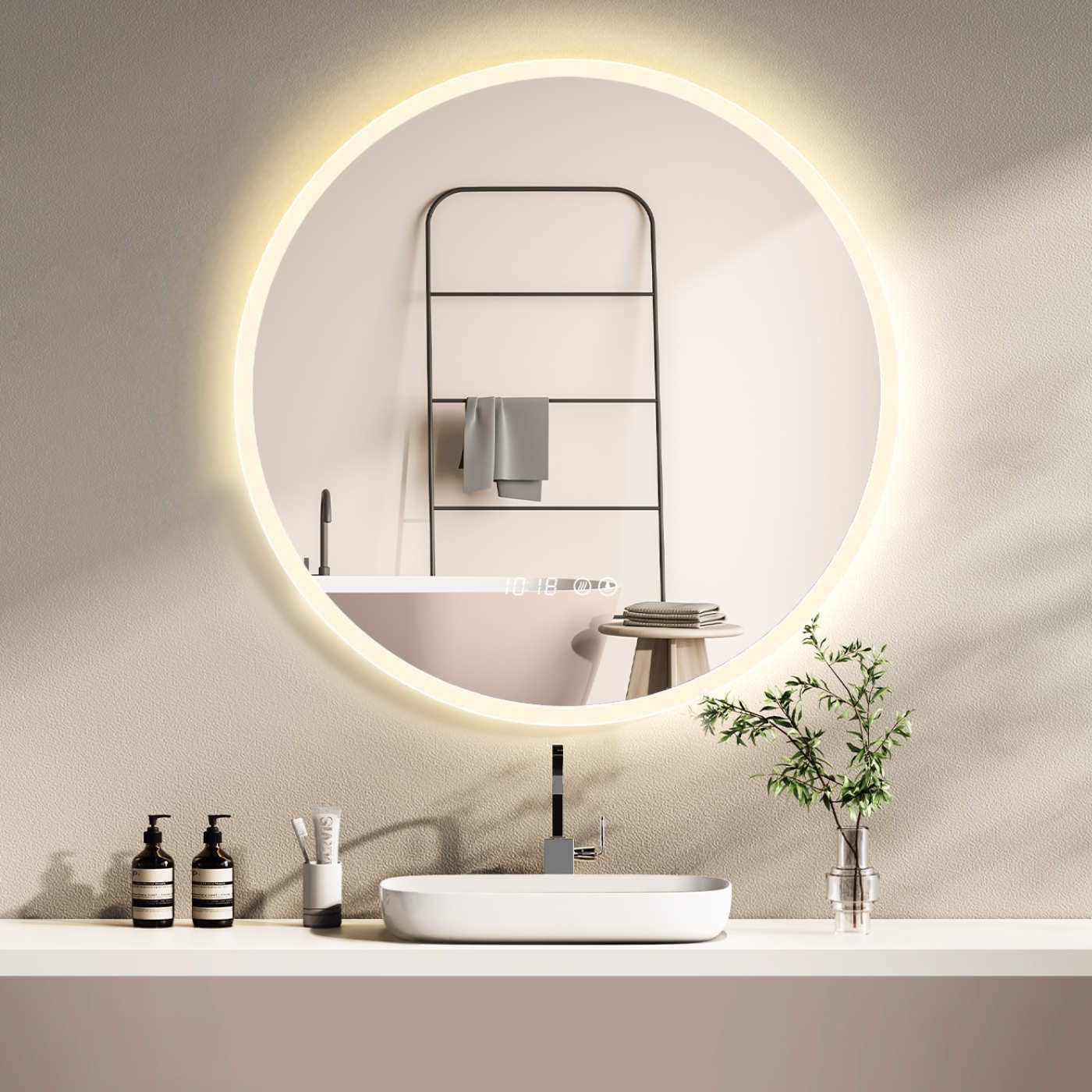 Hoko® 019 Series Round Bathroom Mirror - Carlat