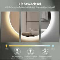 Hoko® 019 Series Round Bathroom Mirror - Carlat