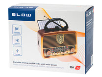 Home – 77-540# Portable Analog AM/FM Bluetooth Blow RA10 Solar Radio - Carlat