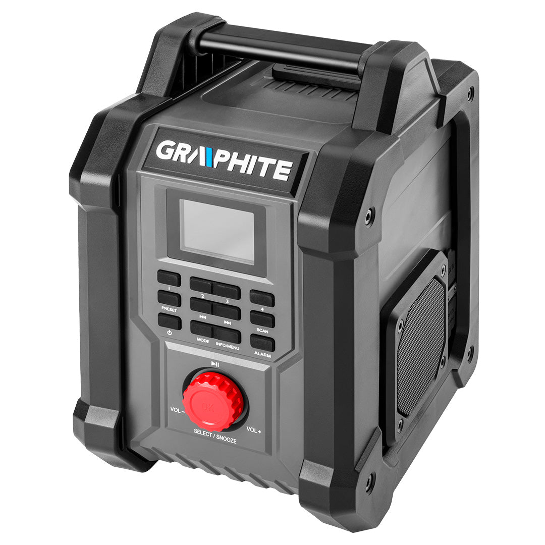 Home, kitchen – Graphite Energy+ 18V Cordless/Plug-in Construction Radio, without battery - Carlat