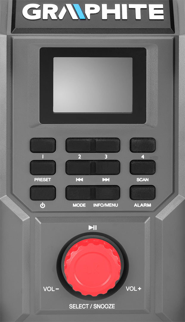 Home, kitchen – Graphite Energy+ 18V Cordless/Plug-in Construction Radio, without battery - Carlat
