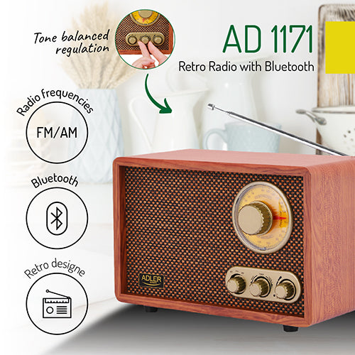 ADLER Home, kitchen, construction, and – AD 1171 Retro Radio with Bluetooth – image 13