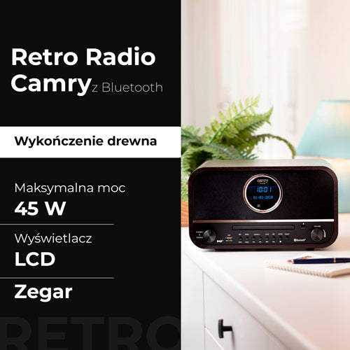 CAMRY Home, kitchen, construction, and – CR 1182 Retro Radio with Bluetooth – image 4