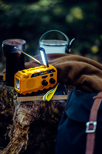 Home, kitchen, construction, and portable – AD 1197 Hand-crank solar radio - Carlat