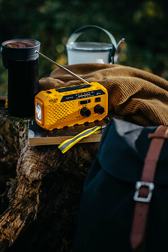 Home, kitchen, construction, and portable – AD 1197 Hand-crank solar radio - Carlat