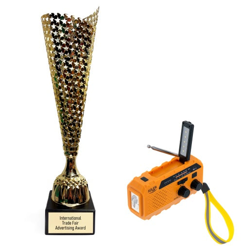 Home, kitchen, construction, and portable – AD 1197 Hand-crank solar radio - Carlat