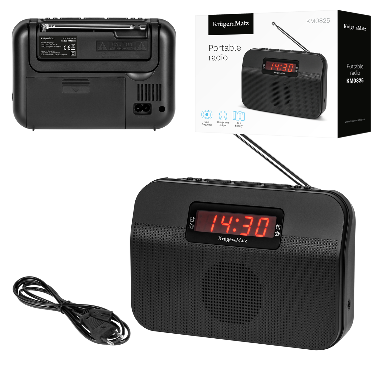 Home, kitchen, construction, and portable – Kruger&amp;Matz KM0825 Analog Portable Radio - Carlat