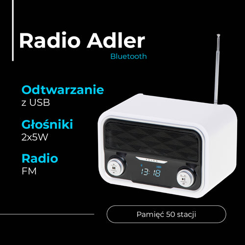 ADLER Home, kitchen, construction, and portable radios – AD 1185 Bluetooth Radio – image 2
