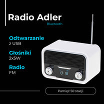 ADLER Home, kitchen, construction, and portable radios – AD 1185 Bluetooth Radio – image 2