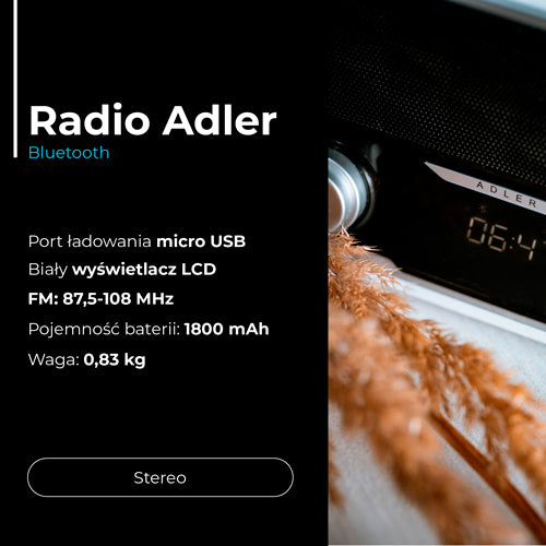ADLER Home, kitchen, construction, and portable radios – AD 1185 Bluetooth Radio – image 3