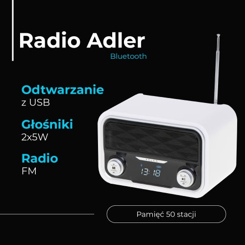 ADLER Home, kitchen, construction, and portable radios – AD 1185 Bluetooth Radio – image 24
