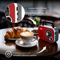Home, kitchen, construction, and portable radios – CR 1140 red Radio - Carlat