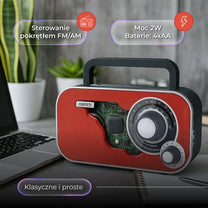 Home, kitchen, construction, and portable radios – CR 1140 red Radio - Carlat
