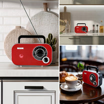 Home, kitchen, construction, and portable radios – CR 1140 red Radio - Carlat