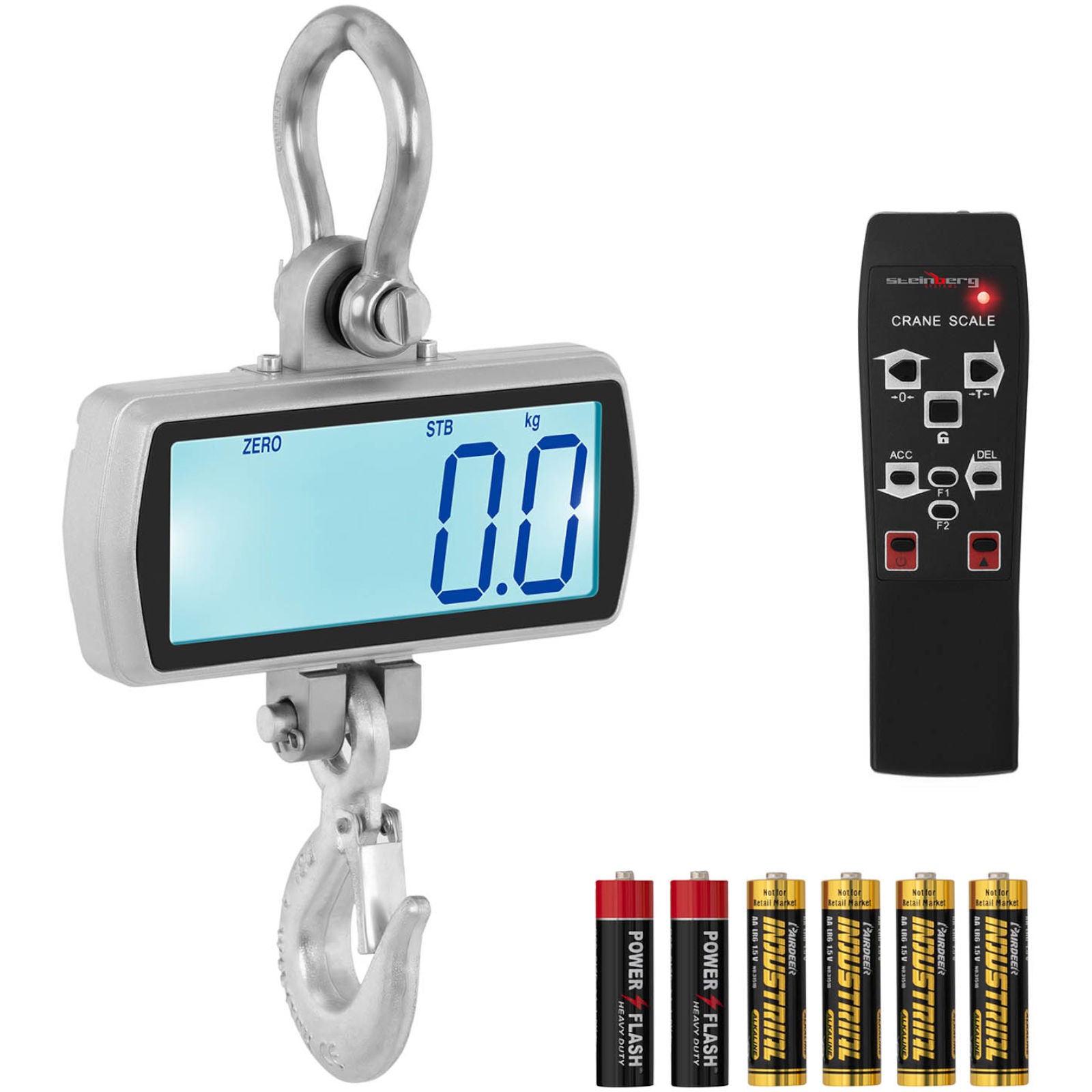 Hook weight storage with remote control large LCD display 500 / 0.1 kg - Carlat