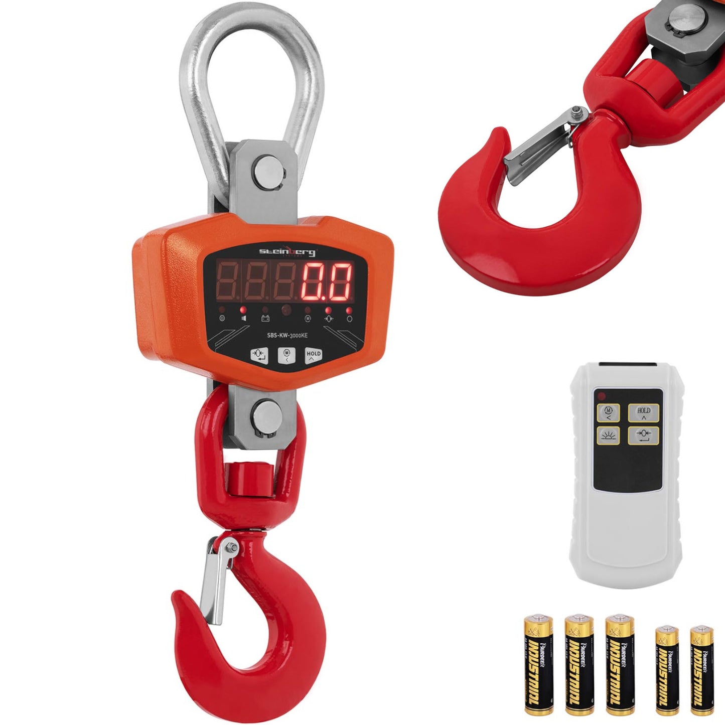 Hook weight with remote control up to 3000 kg / 1 kg LED - Carlat