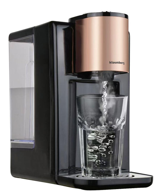 Hot water dispenser, temperature control 45–100°C, black with rose gold, 2.2 L, Klausberg, KB-7879 - Carlat