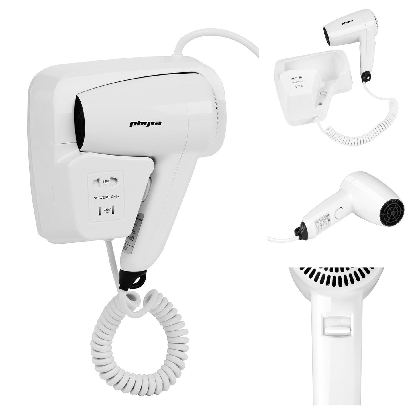 Hotel & Hospitality – Wall-mounted hotel swimming pool hair dryer, - Carlat