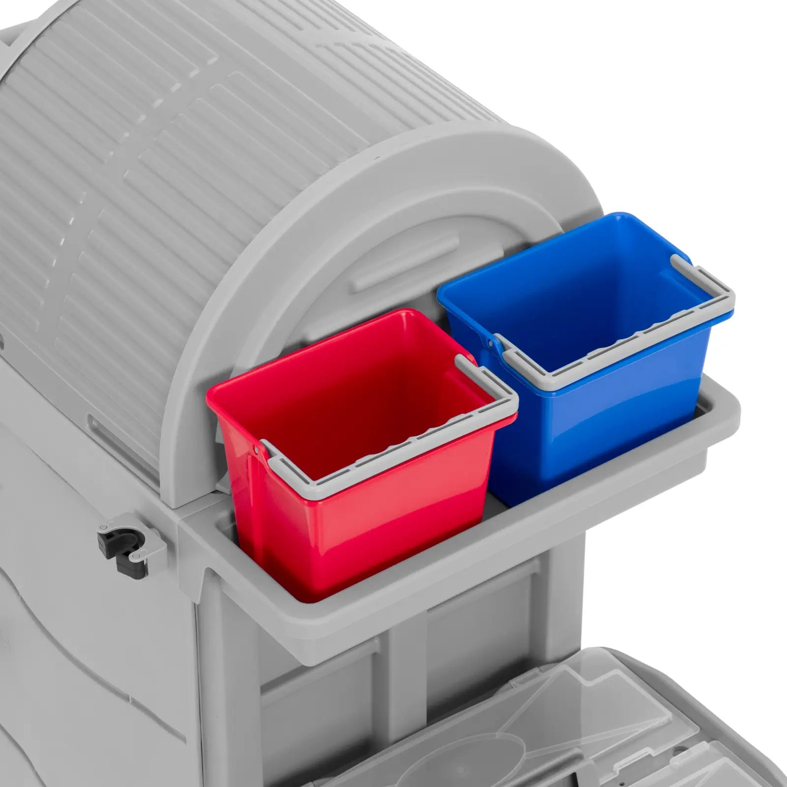 Hotel cleaning trolley with storage compartment and 2 buckets 128 x 62.5 x 133 cm - Carlat