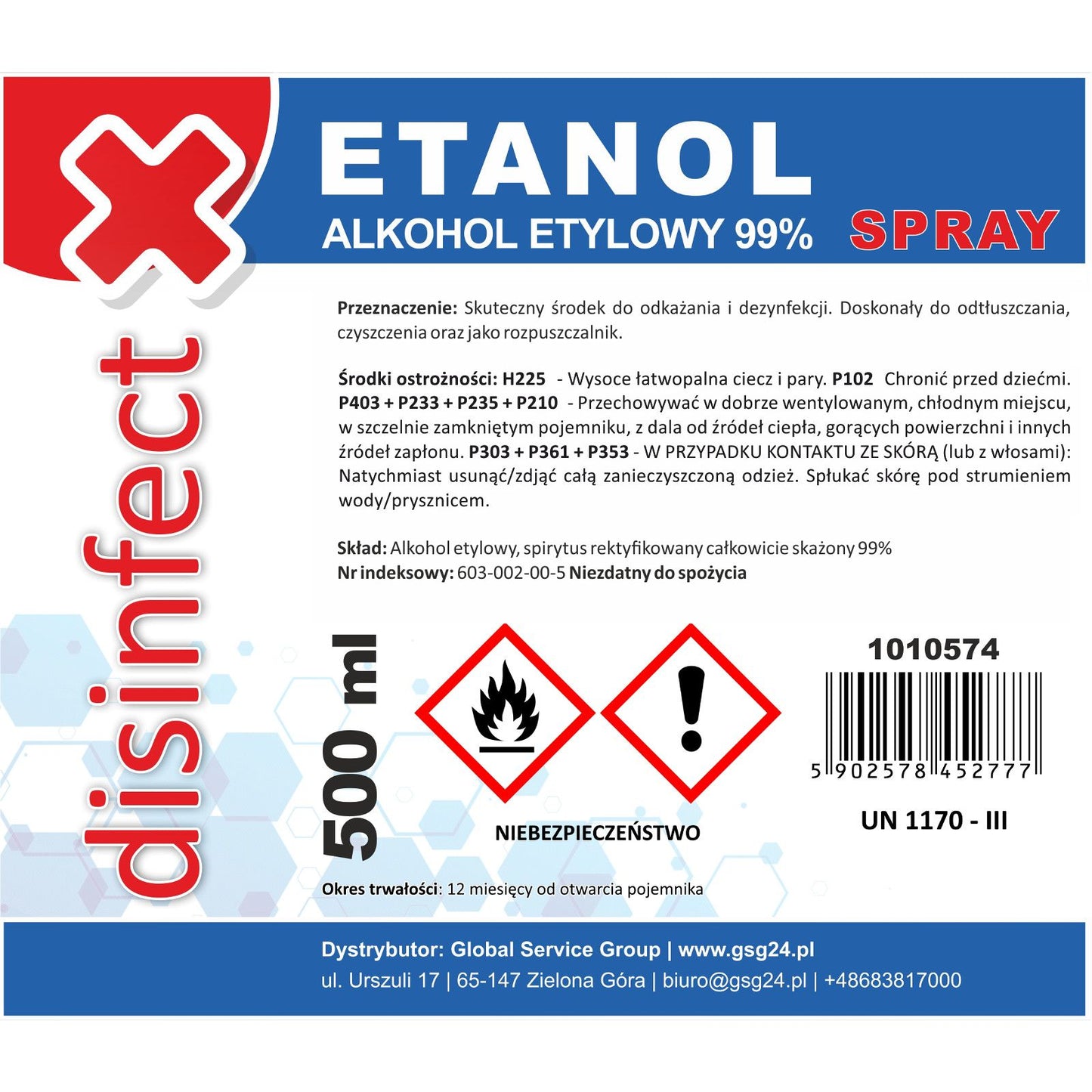 Household Appliance Accessories – ETHANOL - Denatured ethyl alcohol DISINFECT - Carlat