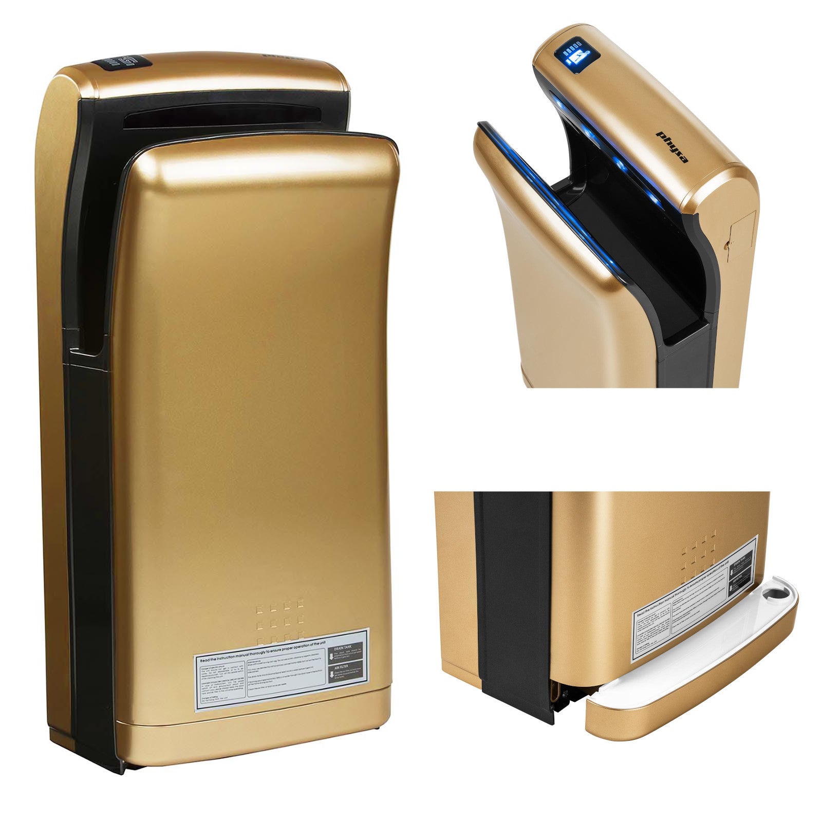 Household Cleaning Supplies – Electric wall pocket hand dryer gold - Carlat