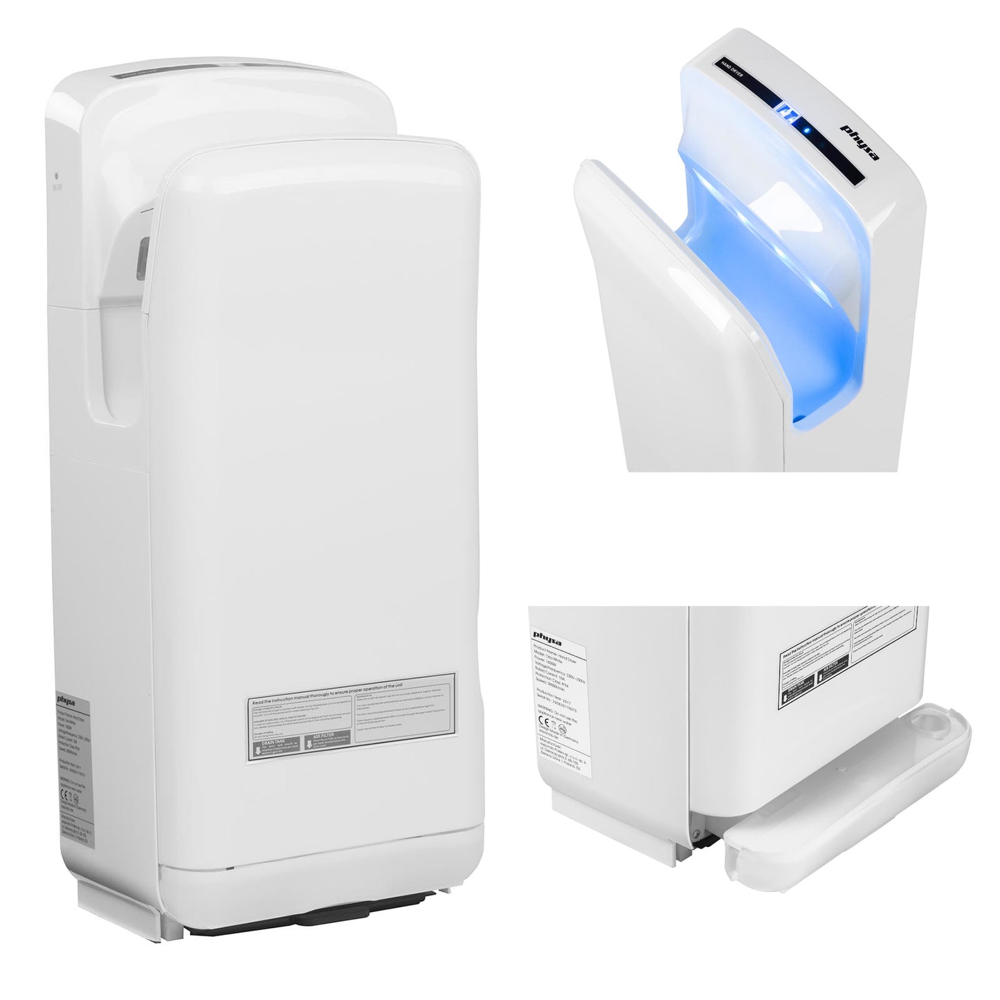 Household Cleaning Supplies – Electric wall pocket hand dryer white - Carlat