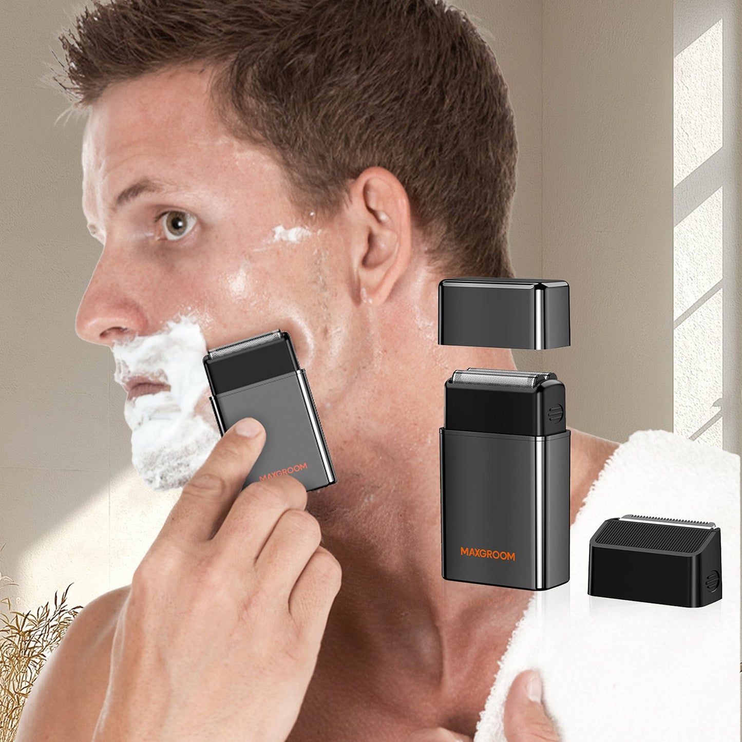 Household appliances for beauty – 2in1 electric shaver for beards, - Carlat