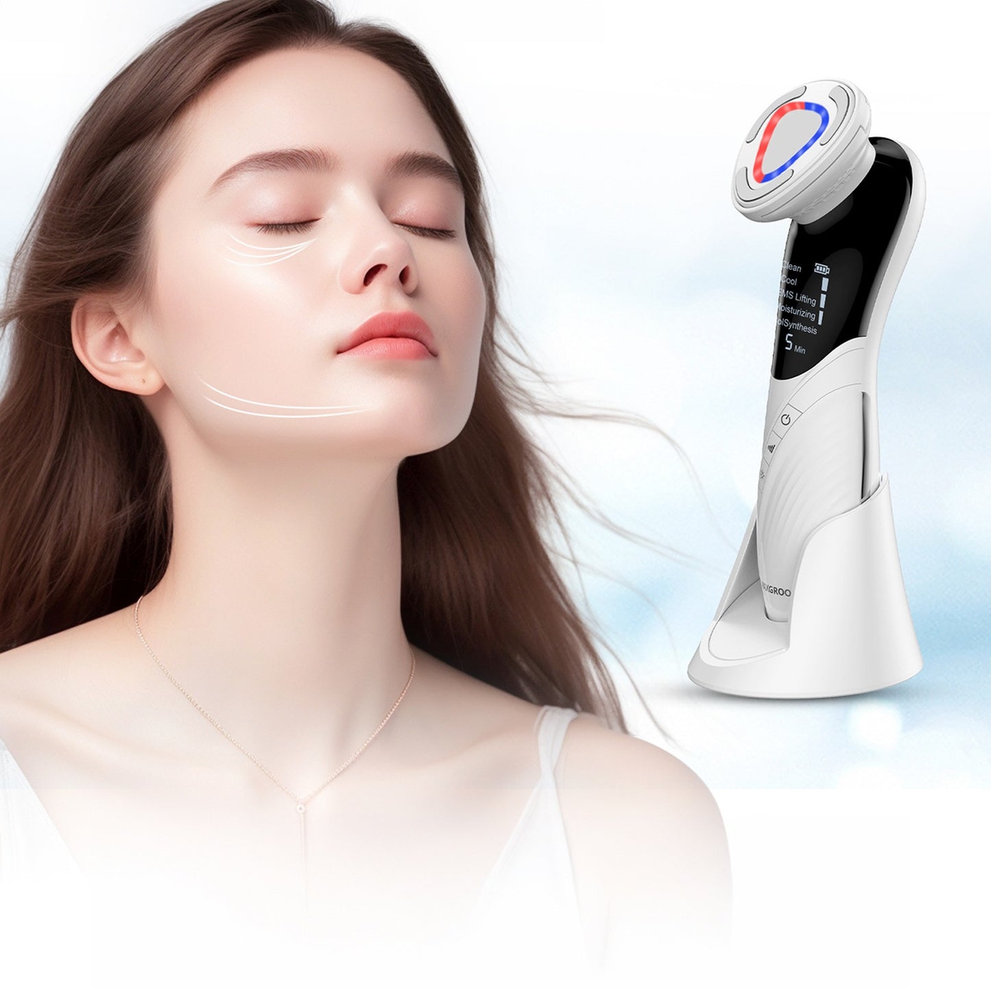 Household appliances for beauty – 9in1 facial massager with care - Carlat