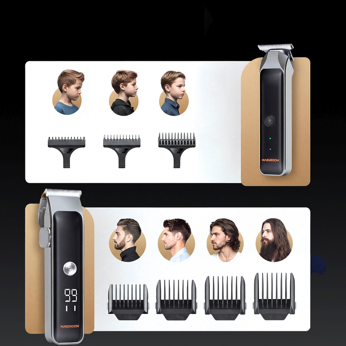 Household appliances for beauty – Clipper with trimmer 7 LED - Carlat