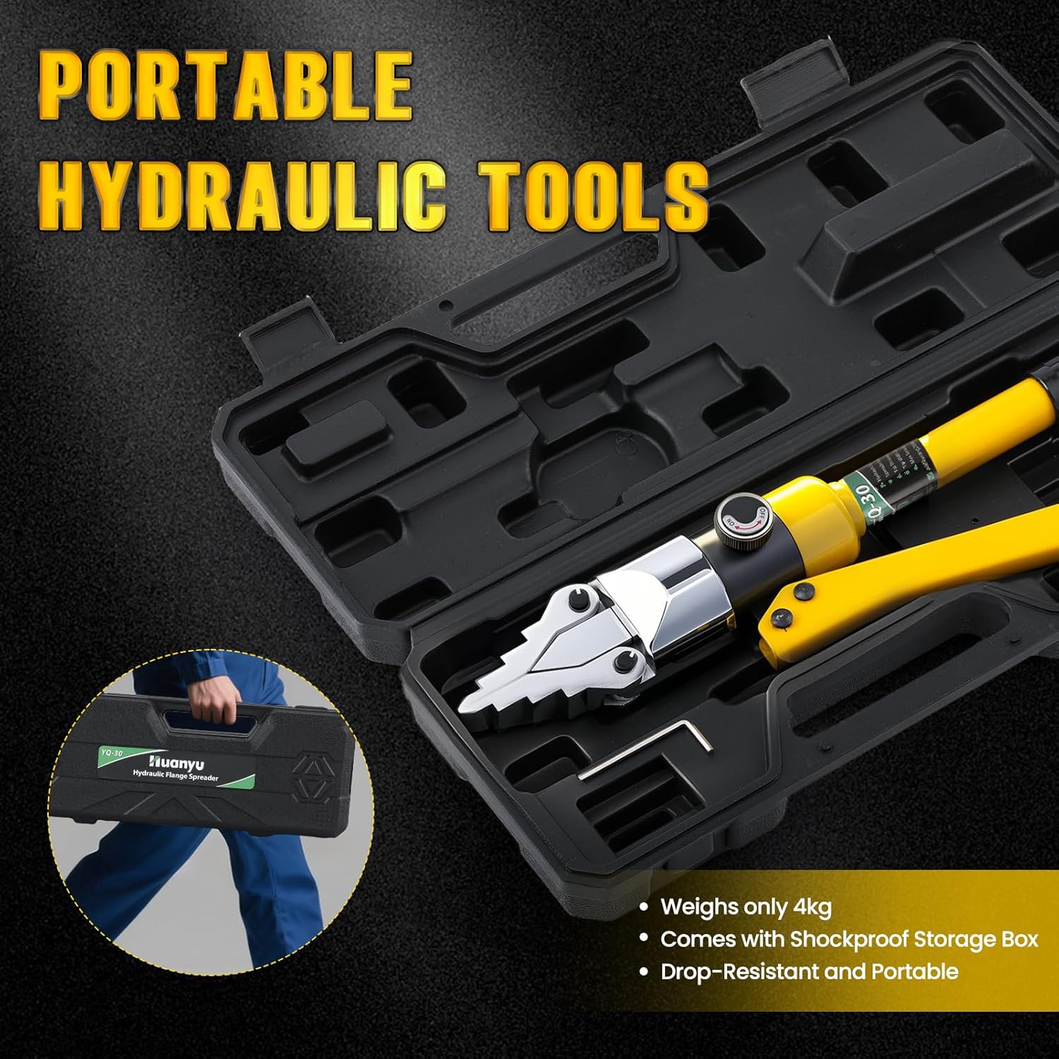Huanyu YQ-30 Integral Portable Hydraulic Flange Spreader 8T - Carlat
