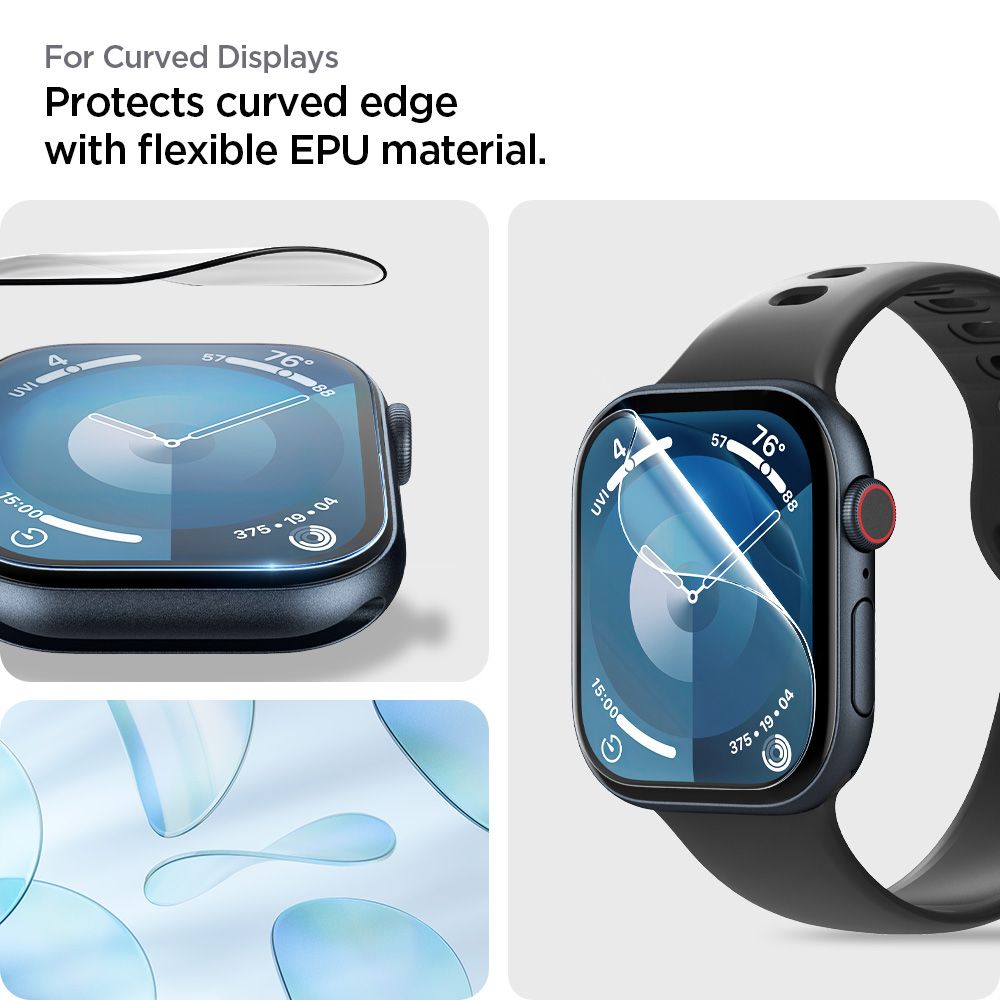 Hybrid glass for Apple Watch 10 46 mm transparent - 2 pcs. - Carlat
