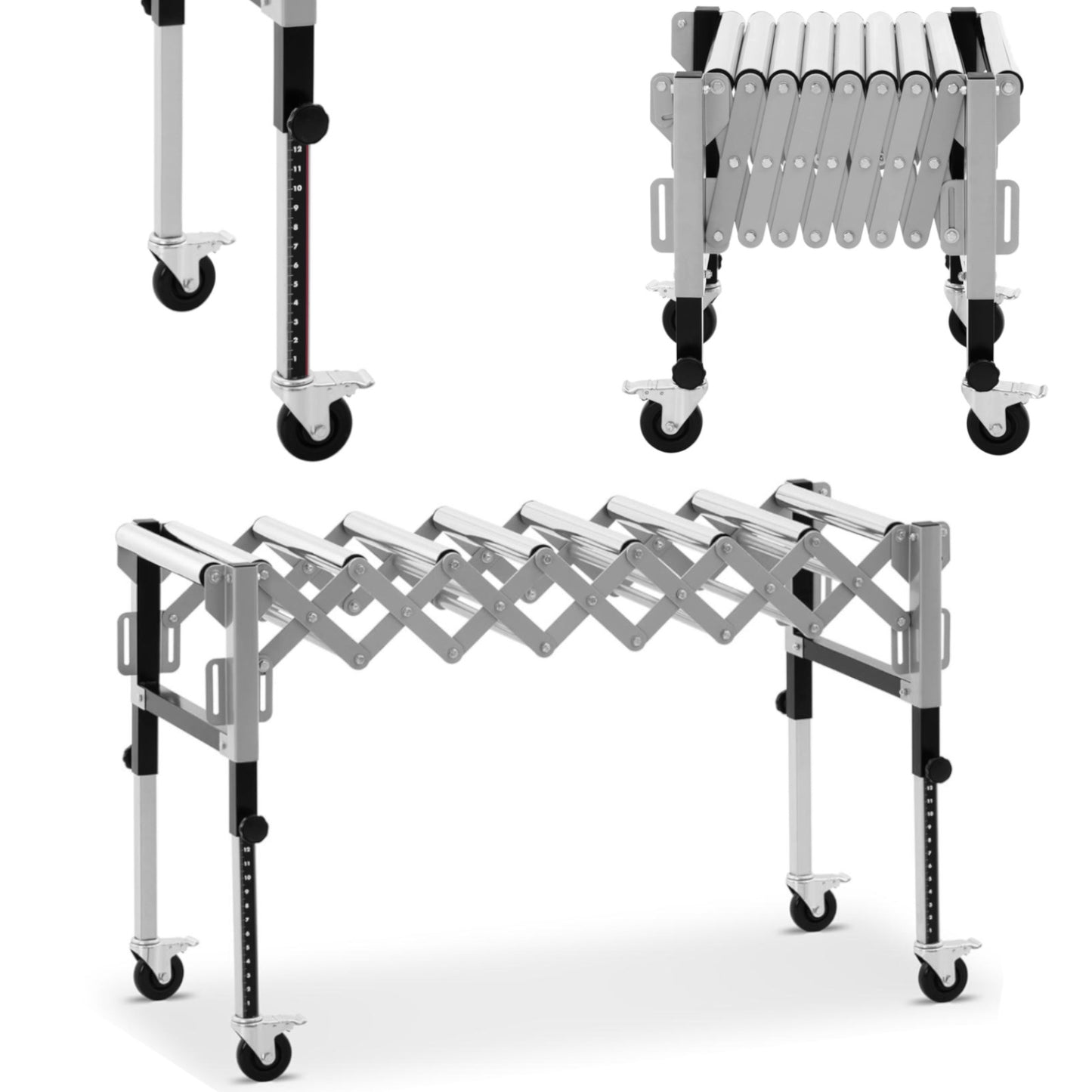 Hydraulic Hammers – Feeder, foldable transport roller table, 9 rollers, - Carlat