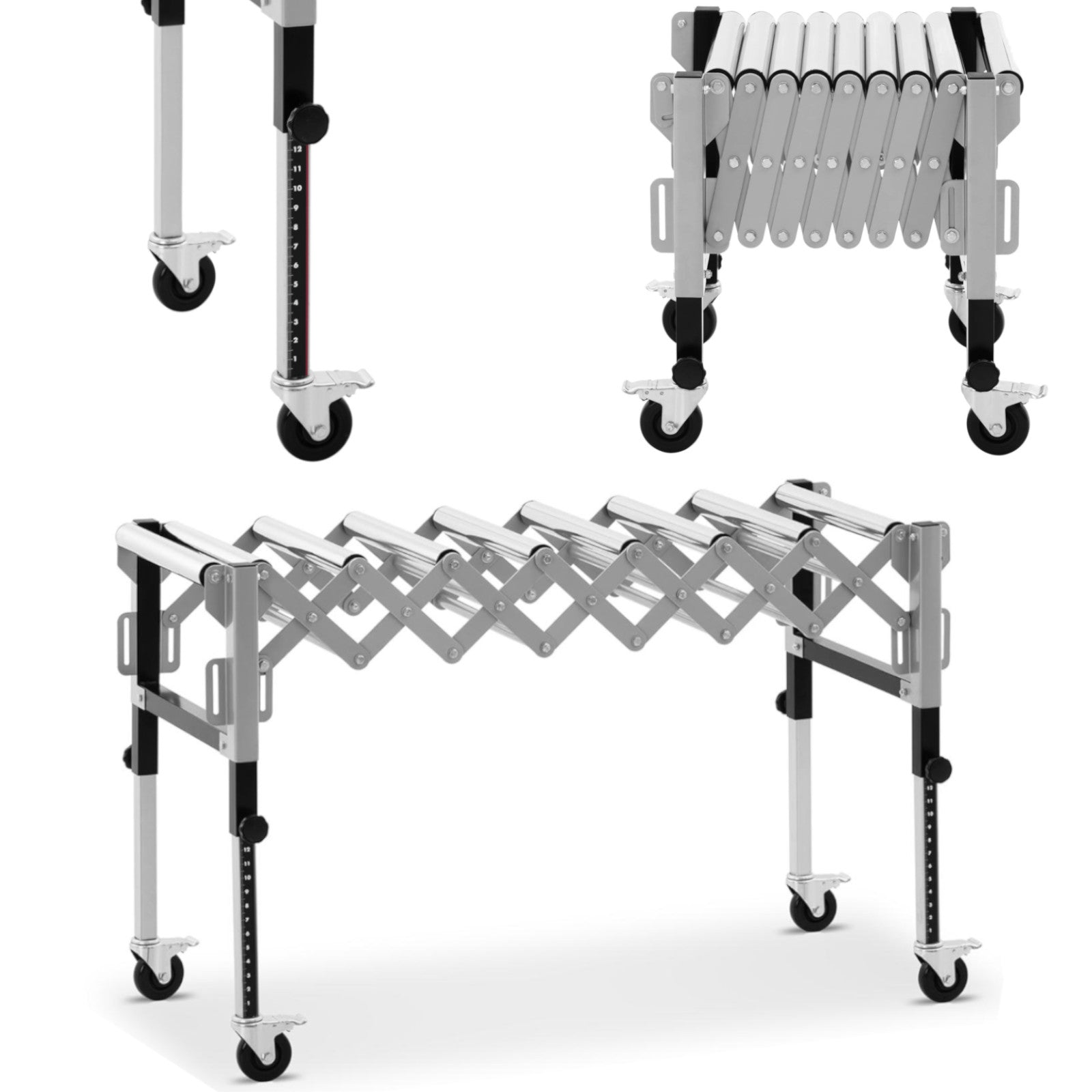 Hydraulic Hammers – Feeder, foldable transport roller table, 9 rollers, - Carlat